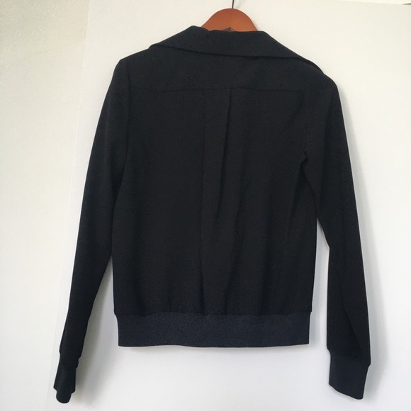 Elie Tahari collared black blouse - Picture 2 of 5